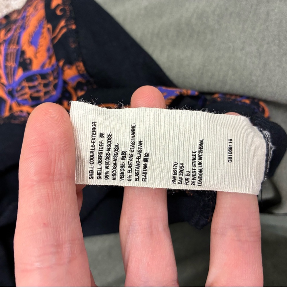 Free People Orange and Purple/blue Floral Tunic - Picture 9 of 12
